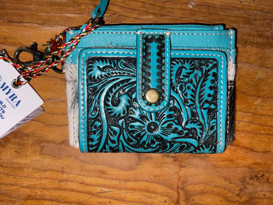 Wildflowers of the prairie cc holder in turquoise