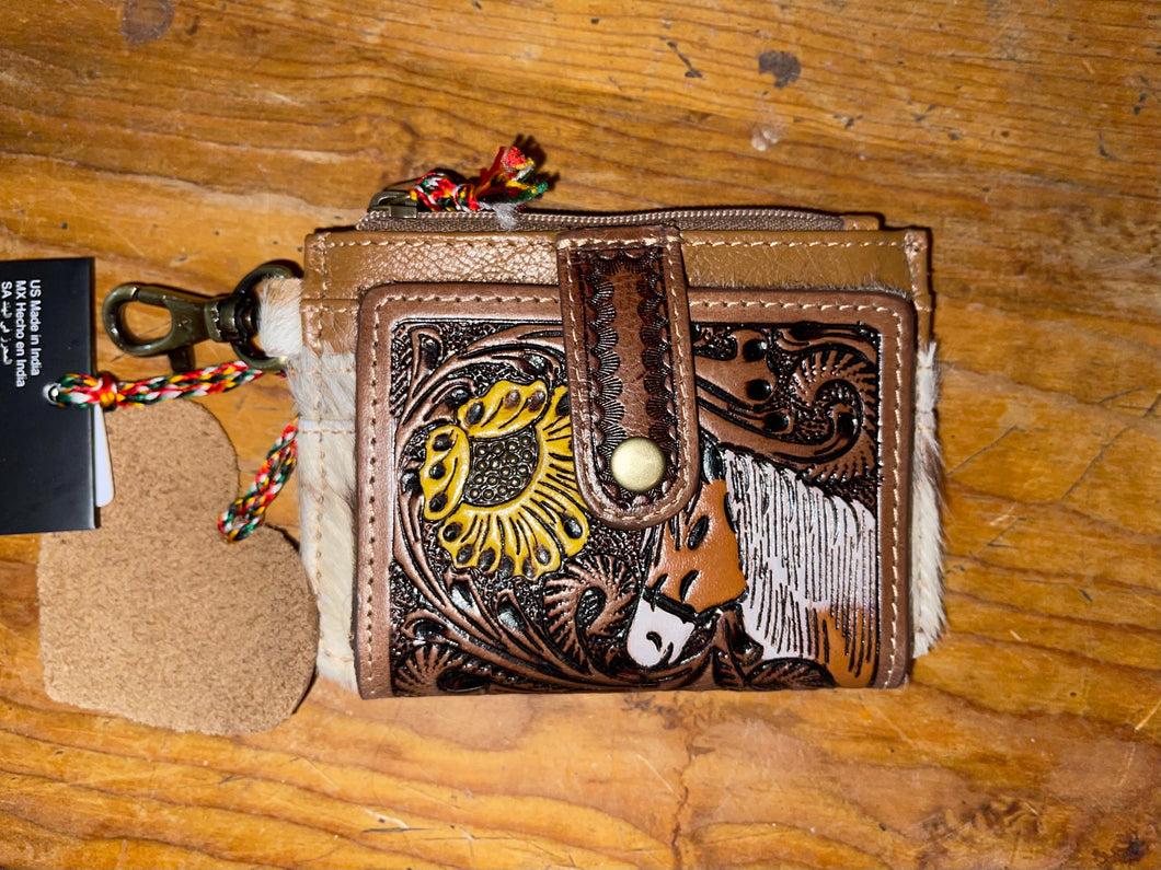 Wildflowers of the prairie cc holder in brown