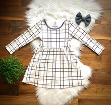 Load image into Gallery viewer, Pinstripes Bow Dress
