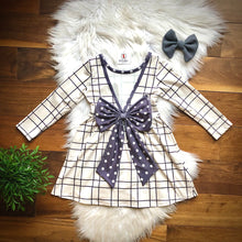 Load image into Gallery viewer, Pinstripes Bow Dress
