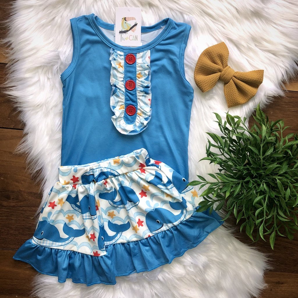 Whale Skirt Set